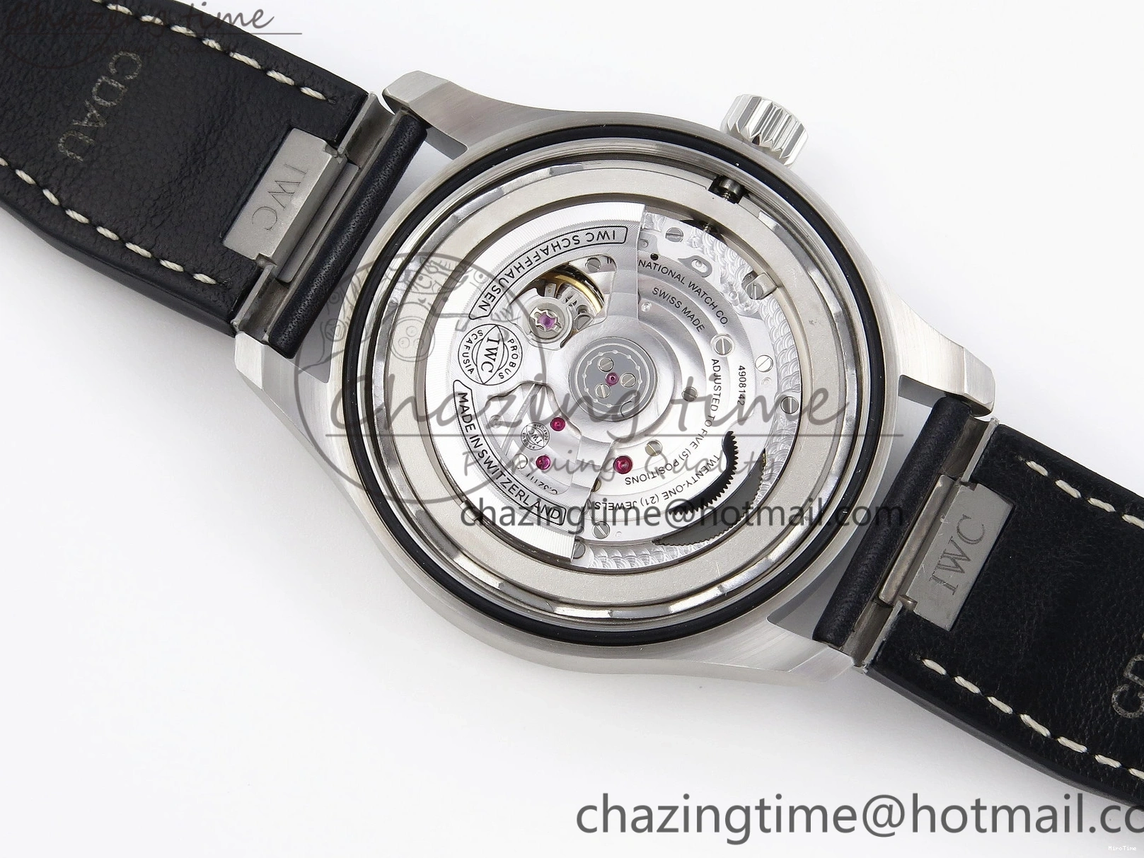 MIROTIME 1231 Pilot Mark XX IW328203 ZF 1:1 Best Edition Blue Dial on Dark Blue Leather Strap A Snug 7024